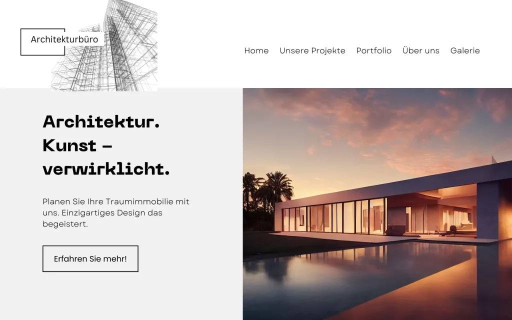 Website für Architektur